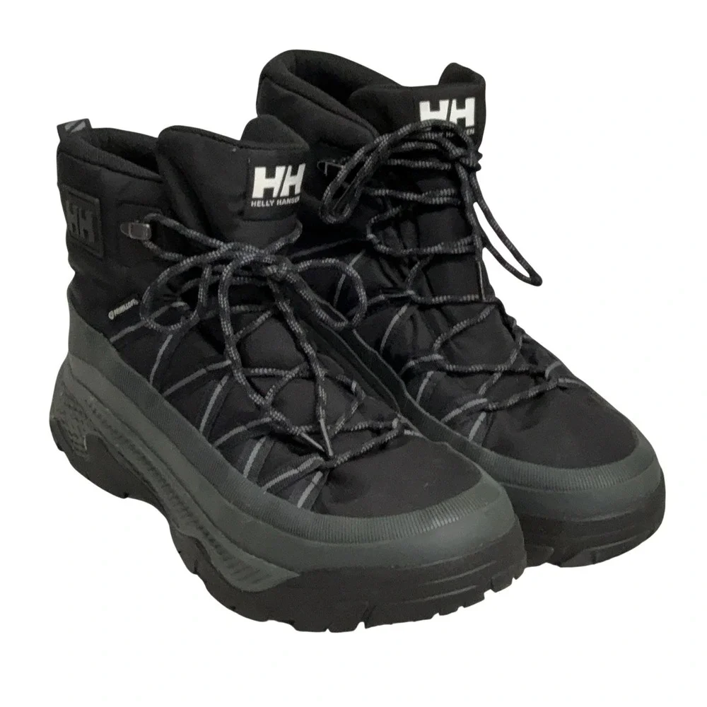Helly Hansen Snow Boots Mens Size 10 Black Insulated Primaloft Winter 12061.990
